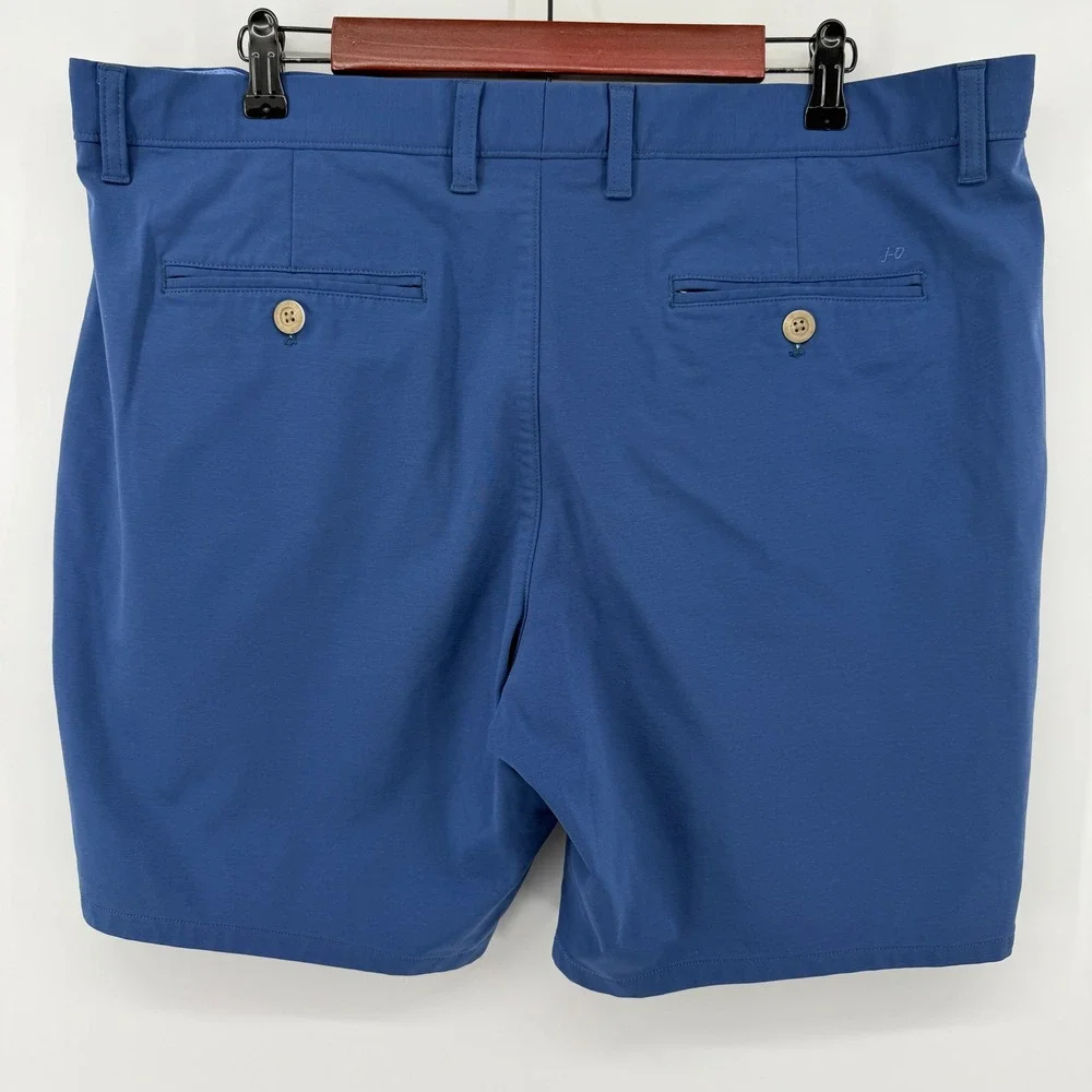 Johnnie-O Jupiters Performance Shorts Mens 38 Blue Natural Stretch Golf Chino